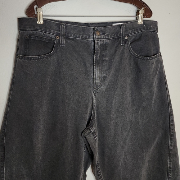 GAP Barrel Jeans Black High Rise Rigid Denim Women's Size 16 - Picture 16 of 16